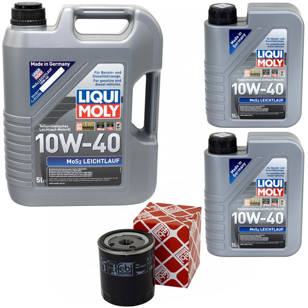 MotoröL Set MOS2 10W-40 Liqui Moly 7 Liter + ÖLfilter FüR Fiat Ducato Bus 2.0-image