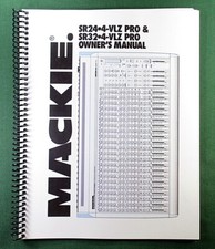 Mackie SR24-4 VLZ Pro Instruction Manual: Full Color with Protective Covers 