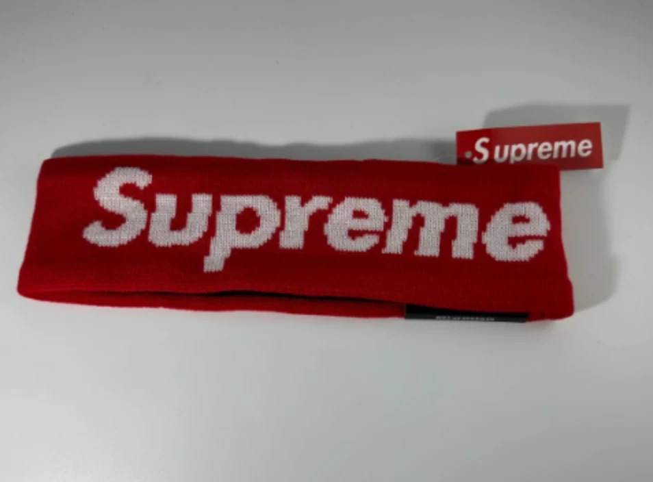 Bandeau logo SUPREME x New Era ROUGE taille unique NEUF ! F/W édition limitée scellée