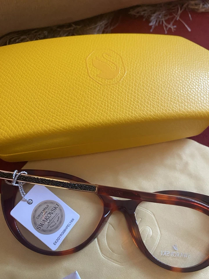 Marcos ópticos SWAROVSKI SK 5413 51 mm marrón/dorado venta al por menor $212 nuevos auténticos Foto 2 de 4