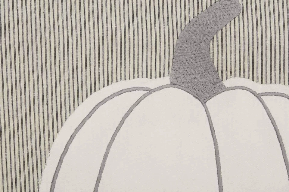 White Pumpkin Applique Pillow Cover 20x20 - Image 4 of 4