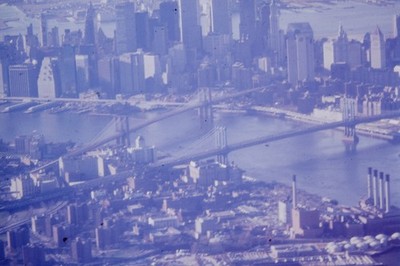 DEC 1986 City View East River New York City Kodachrome  Slide CI-O