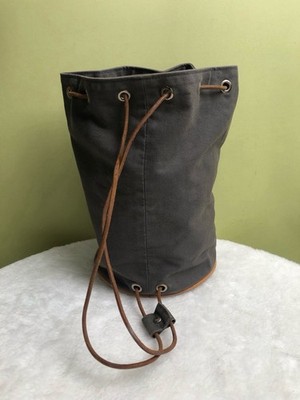 Hermès Polochon Mimile PM Brown Canvas Drawstring Bucket Crossbody Bag Vintage HERMÈS,  main image 3