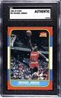 1986 Fleer Basketball #57 Michael Jordan Rookie RC Card SGC Authentic Certified
