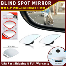 2pcs 360 Wide Angle Blind Spot Mirror Auto Convex Rear Side View Car Truck Suv