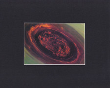 8X10" Matted Print Photo Picture NASA Space: A Red Rose at Saturn's North Pole