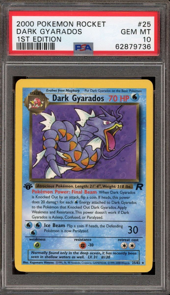 Pokemon Dark Gyarados Team Rocket 1st Edition NON Holo Rare #25
