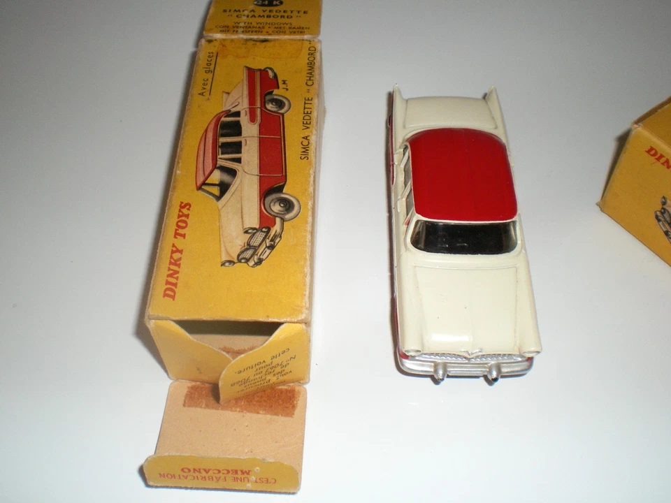 DINKY TOYS 2 SIMCA CHAMBORD N°24K +2 BOITE D'ORIGINE MADE IN FRANCE MECCANO - Photo 4/4
