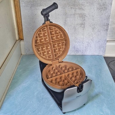 Bialetti Copper Titanium Ceramic Nonstick Belgian Waffle Maker 6.5 In TSK-2901BW