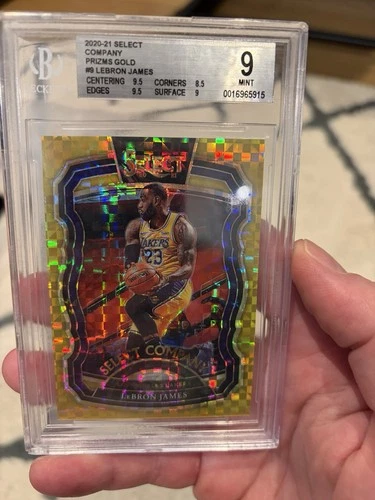Panini Select Company Gold Prizm LeBron James #9 Lakers 4/10 BGS 9 THE KING 🔥