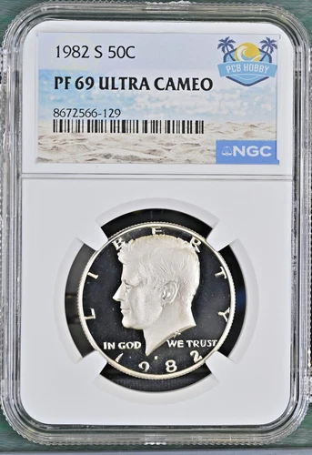 1982-S 50c Kennedy Half Dollar-NGC PF69 Ultra Cameo-Incredible-Very Low Mintage!