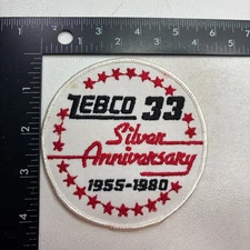 Vintage 1980 Kinda Rough ZEBCO 33 FISHING ROD REEL FISHERMAN ANGLER Patch 00aD