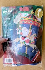 Bucilla Felt Stocking Kit Christmas Carousel 85316 NEW