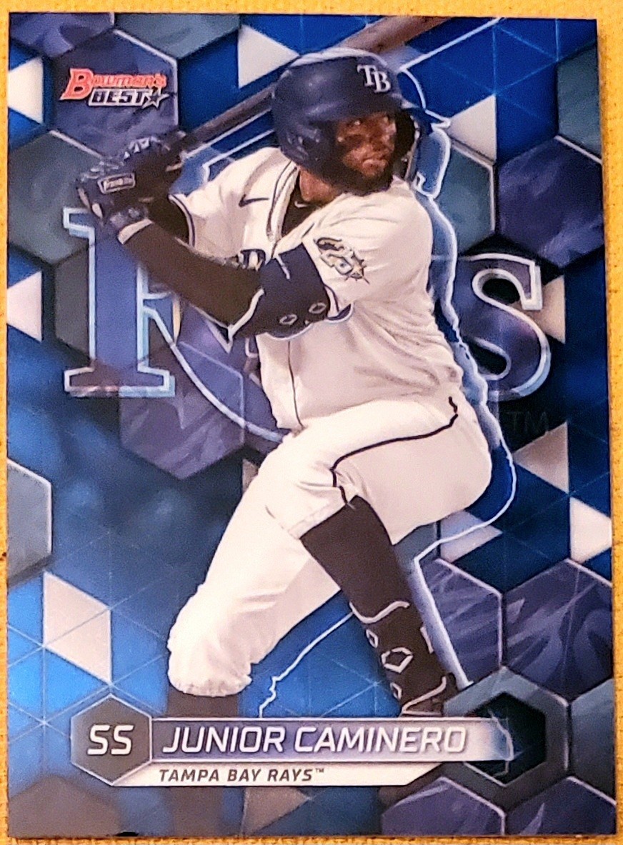 2023 Junior Caminero SP Bowman's Best Top Prospects Blue Refractor /150 #TP-18