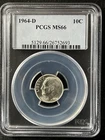 1964-D  10C Roosevelt Ten Cent PCGS MS66   26752693