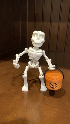 Skeleton Poseable Figure With Halloween McBuckets Dummy 13 & McDonalds Inspired
