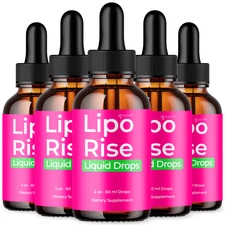 (5 Pack) Lipo Rise Drops Advanced Health & Fitness Supplement LipoRise 150 Servs