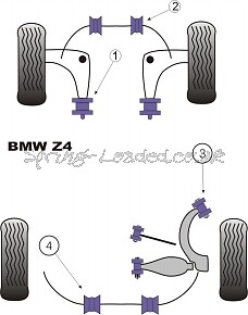 Powerflex Rear Trailing Arm Bush Kit for BMW Z4 3.0 SI (E85) 2003-2013 PFR5-3608 - Picture 2 of 2