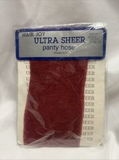 ultra sheer panty hose sandalfoot burgundy medium tall vintage made in usa
