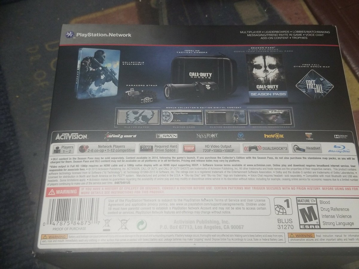 Call of Duty: Ghosts Prestige Edition (Sony PlayStation 3, 2013