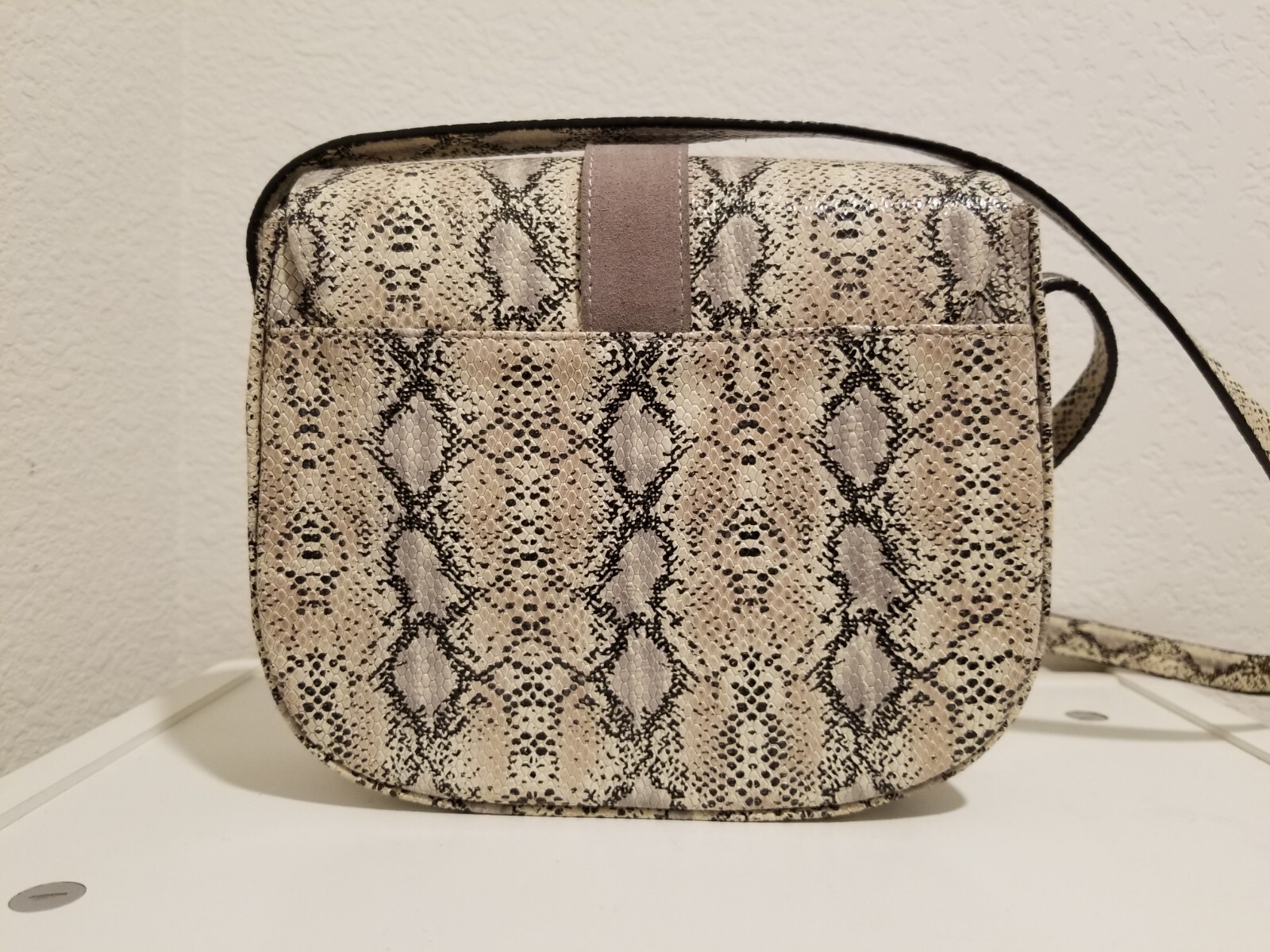 Python Pattern Crossbody Bag KAANAS Biancame Snak… - image 6