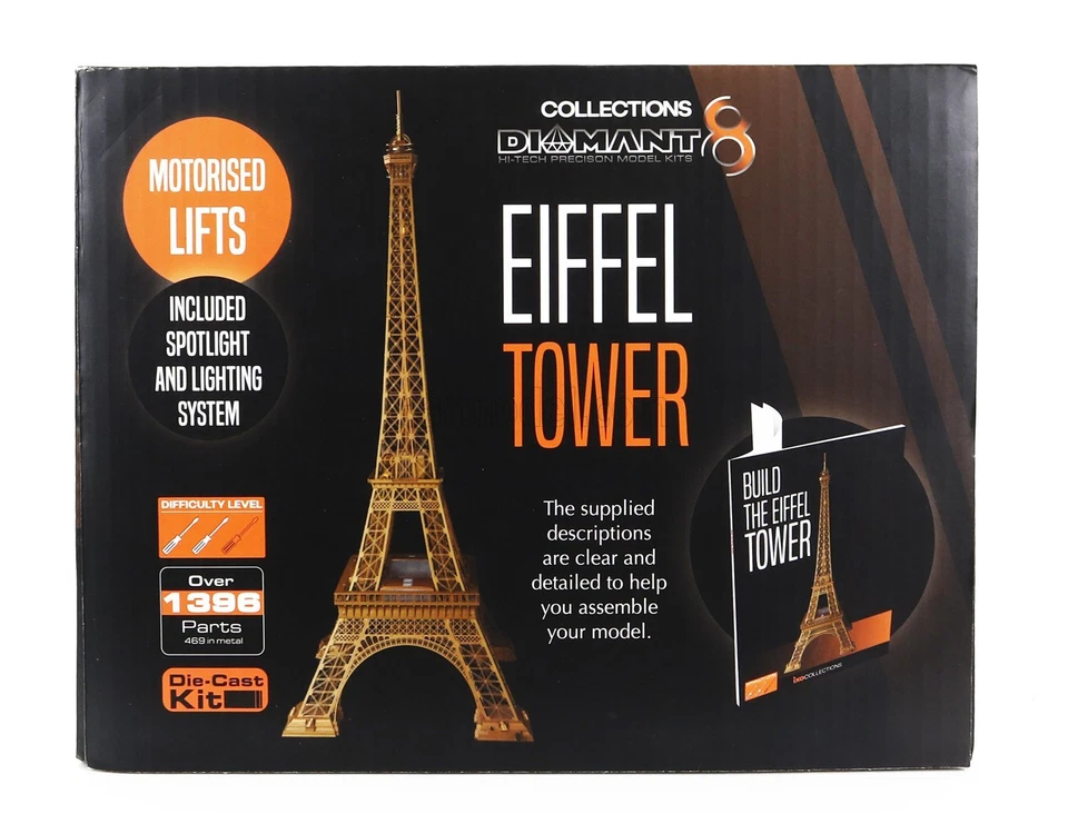Modellismo kit edificio statico diecast accessori torre eiffel parigi tower 1889 - Immagine 3 di 4