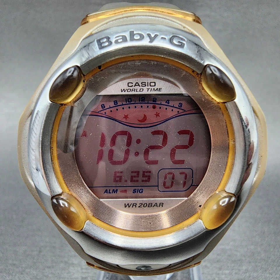 Casio Baby-G BGR-260S Watch Women 42mm Digital Gray Tone Round New Battery - Image 2 of 4