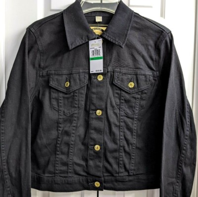 black denim jacket gold buttons