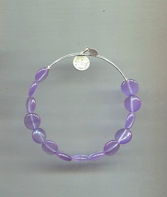 ALEX ANI grape silver sugar glass bracelet