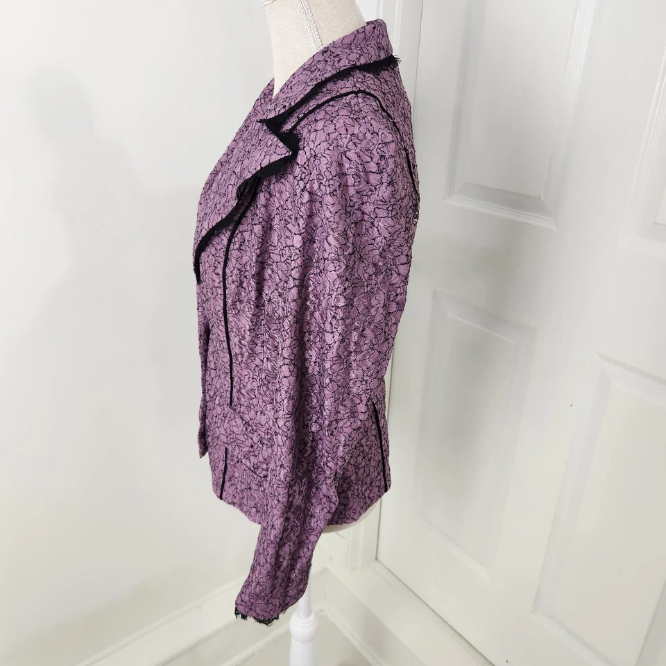 Bisou Bisou Blazer Womens 8 Purple Lace Camisole Fairy Grunge Michele Bohbot - Image 4 of 4