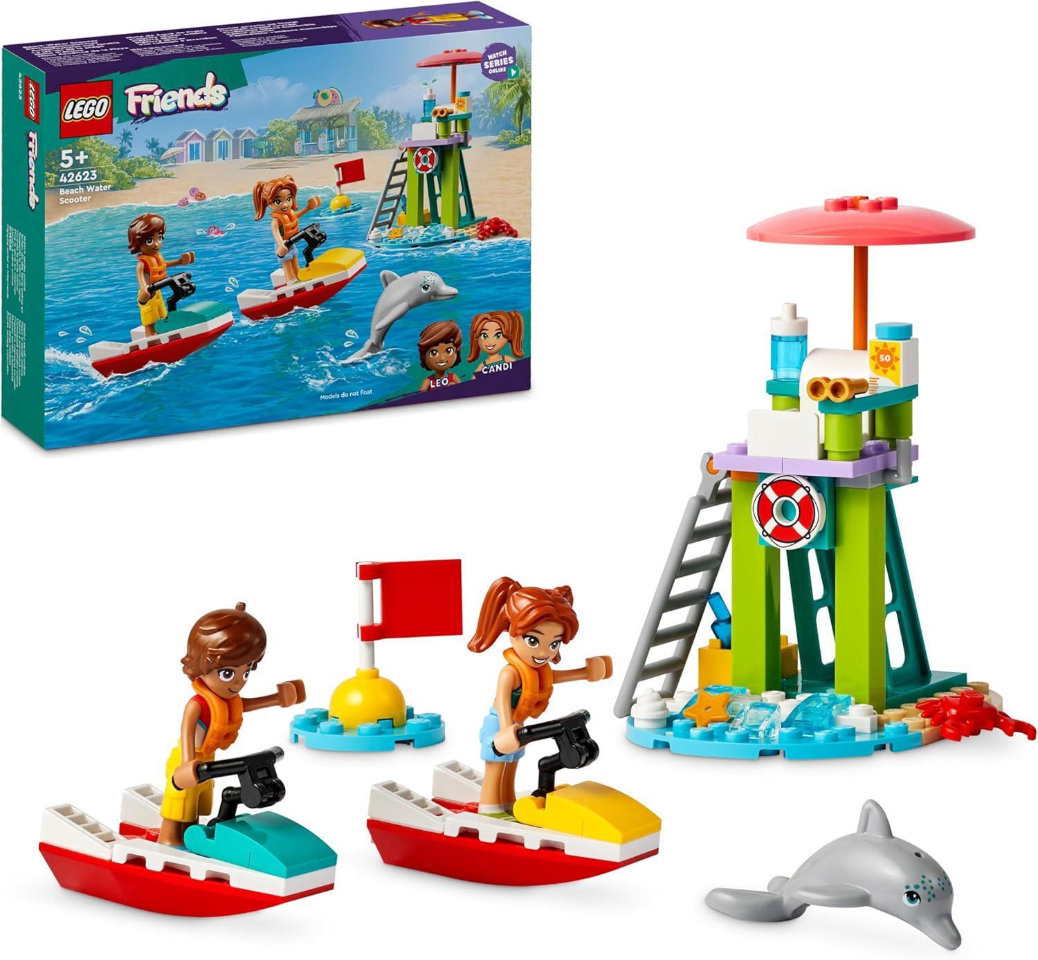 LEGO Friends Beach Water Scooter, Lifeguard Toy Building Set for 5 Plus Year Old