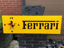Ferrari Dealer-ship Promotion Garage Showroom Porcelain Enamel Clock Sign