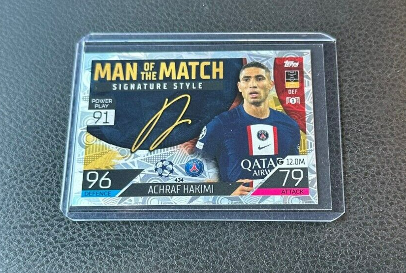 2022-23 Topps Match Attax UEFA Achraf Hakimi Man Of The 2022-23 Topps Match Attax UEFA Achraf Hakimi Man Of The