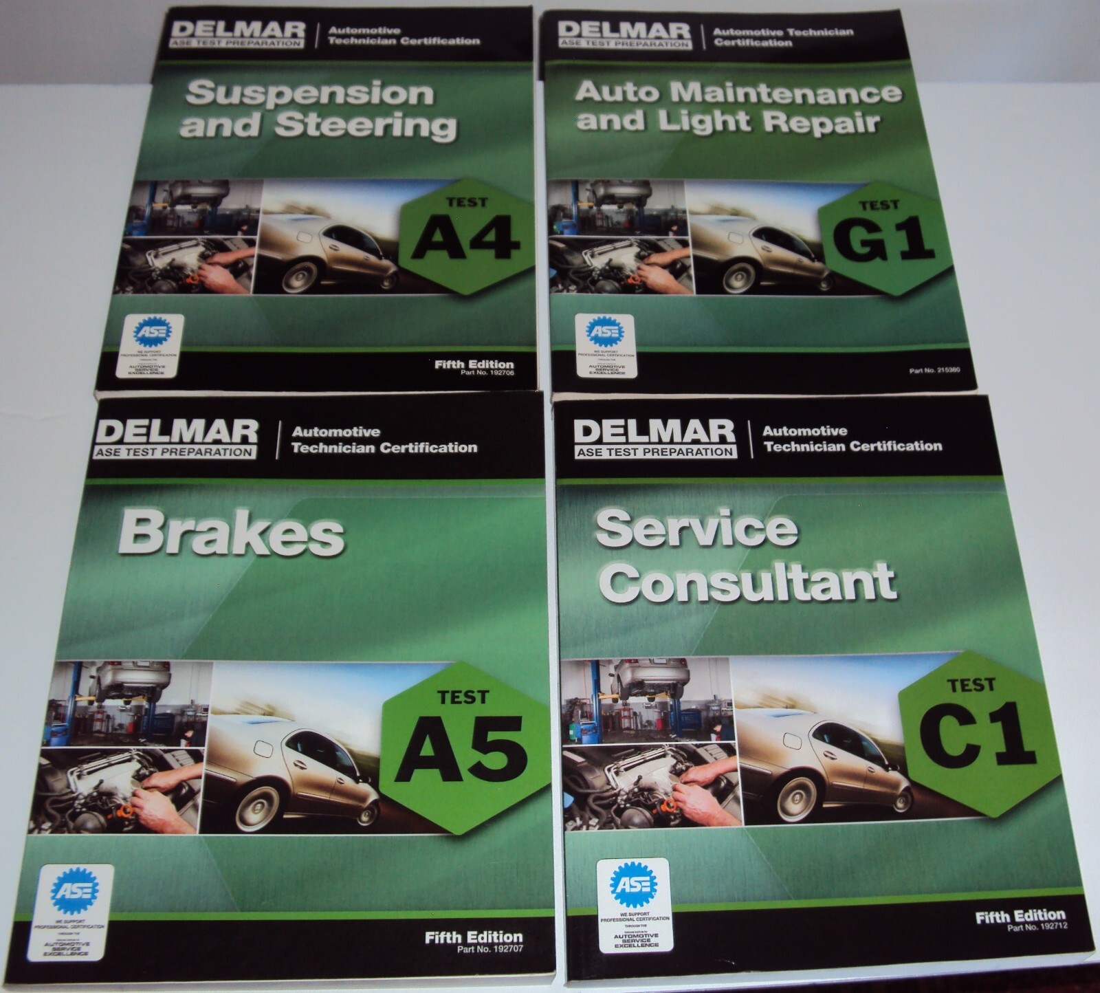 Delmar ASE Test Preparation Book Lot Automobile Technician