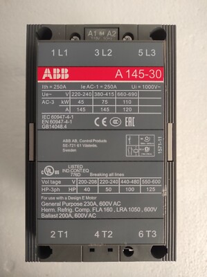 ABB A145-30 SCHÜTZ 110-120V 50HZ / 110-120V 60HZ CAL18-11 #2