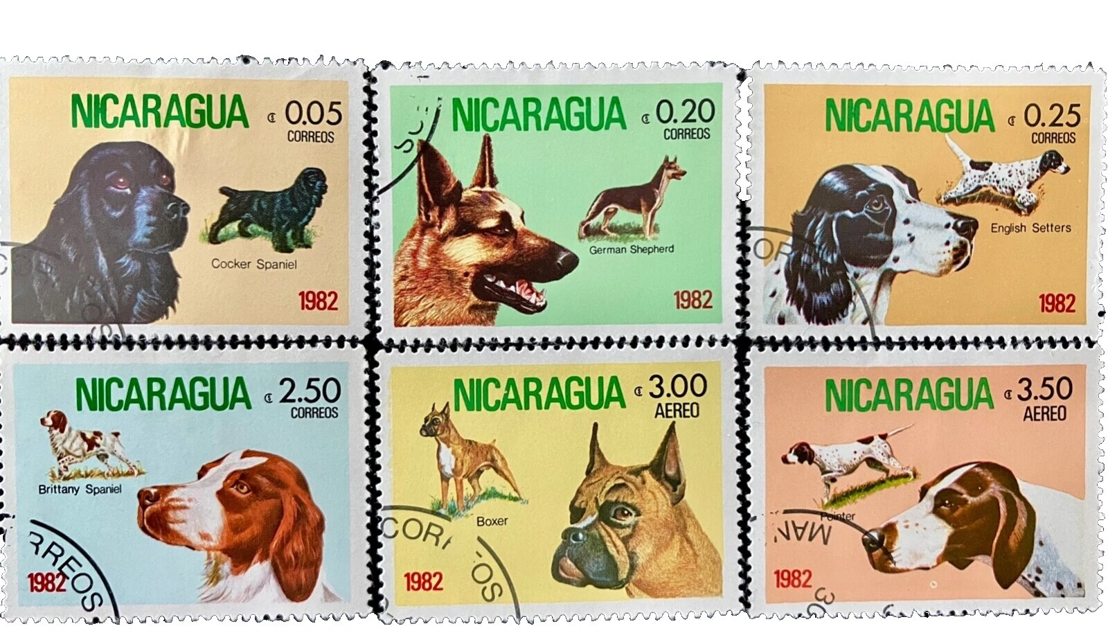 Varios sellos de Nicaragua