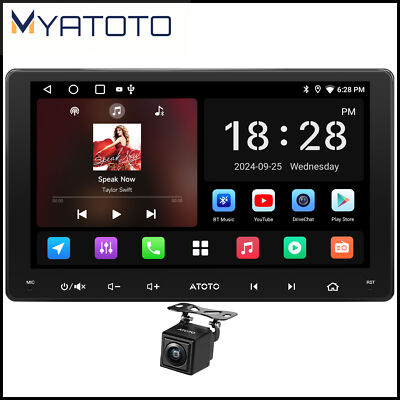 ATOTO 9'' Double Din Car Stereo GPS GenAI Wireless Carplay Head Unit w/Backup Cam