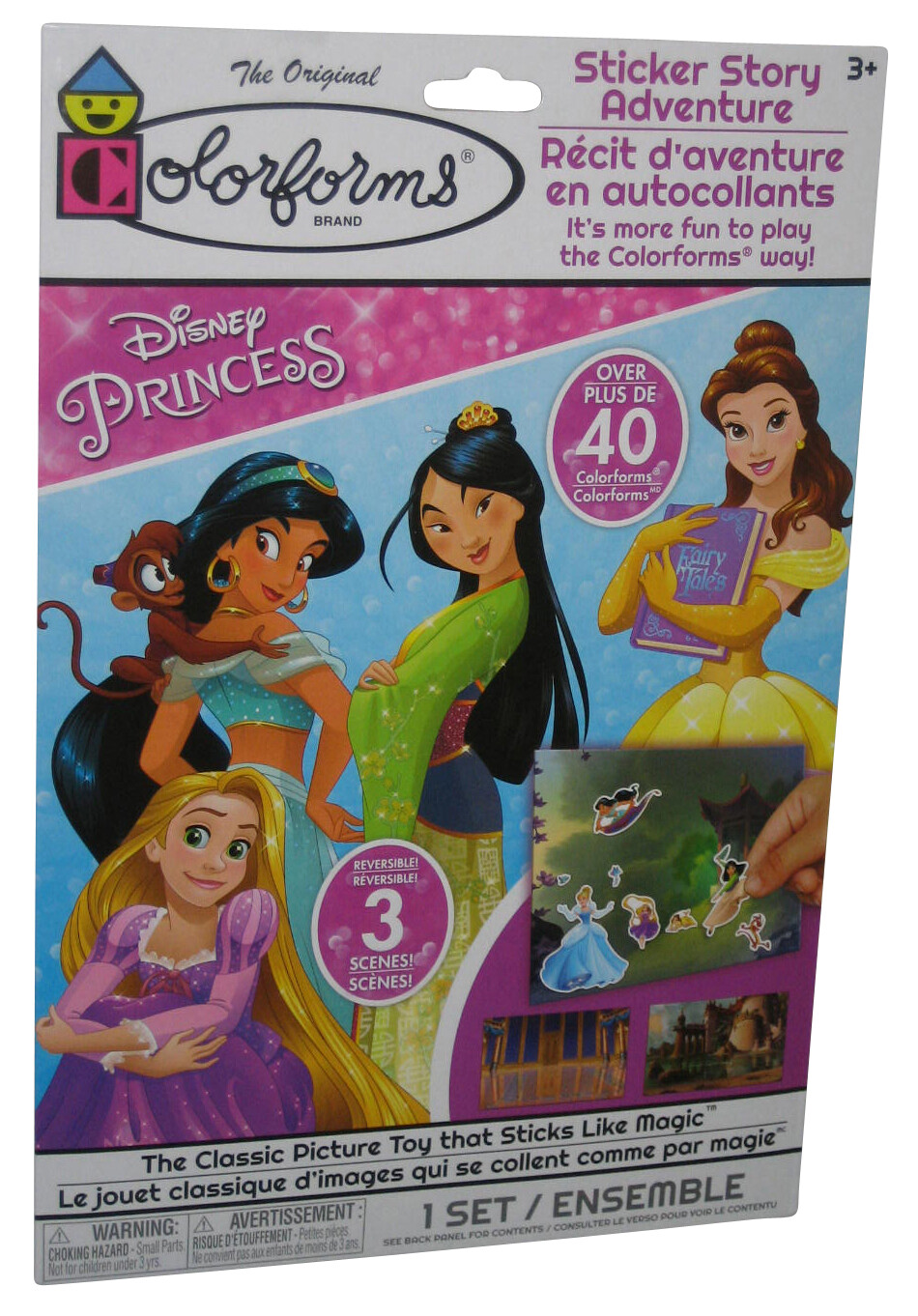 Disney Princesse Raiponce Jasmin Mulan Belle Original Colorforms Sticker Set Ebay