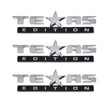 3pc 3d Texas Edition Emblem Fits Chevy Silverado Sierra Truck Universal Decal