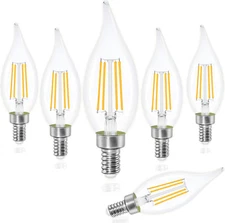 Sailstar Dimmable LED Candelabra Bulbs,60W Equivalent,4000K Daylight White,4 Wat