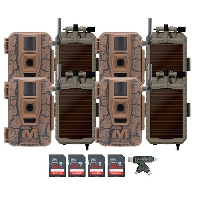 Muddy Mitigator Cellular 24MP Imaging Trail Camera 4 Pack Bundle
