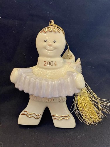 LENOX Merry Musician Gingerbread Man Christmas Tree Ornament Fine China-2004 NIB - Picture 2 of 3