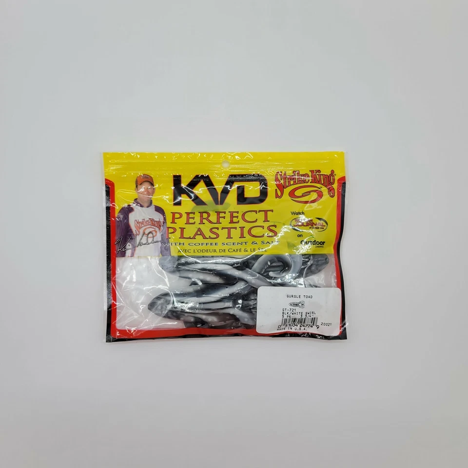 2pks Strike King Gurgle Toad Black & White Swirl GT-721 3.75" Topwater Buzzbait - Image 3 of 4