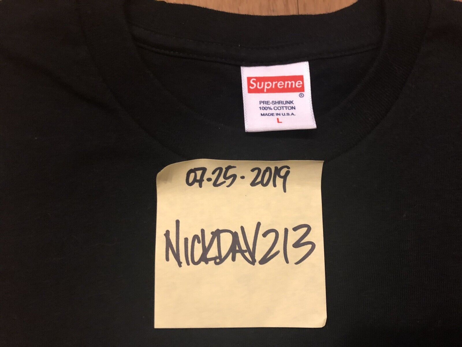 Supreme Motion Logo Tee Black Large