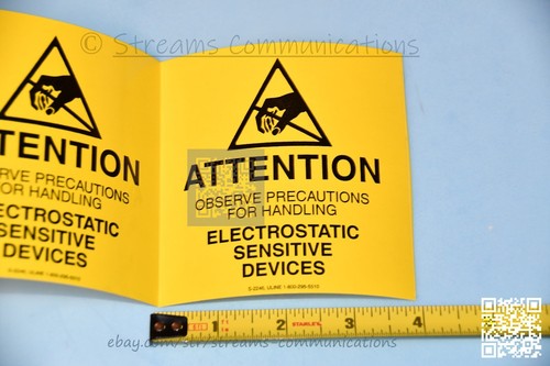 ESD Electrostatic Anti-Static Device Labels Stickers 4x4 in - Lot of 10 Labels - Picture 5 of 6