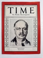 Time Magazine June 18, 1928 Charles Curtis of Kansas 