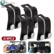 Leather Car Seat Back Hooks Vehicle Headrest Storage Purse Holder Bags Hangers