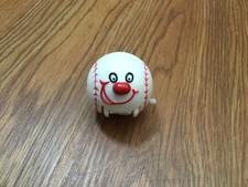 Vintage Collectable Wind Up Silly Face Baseball Toy AS IS