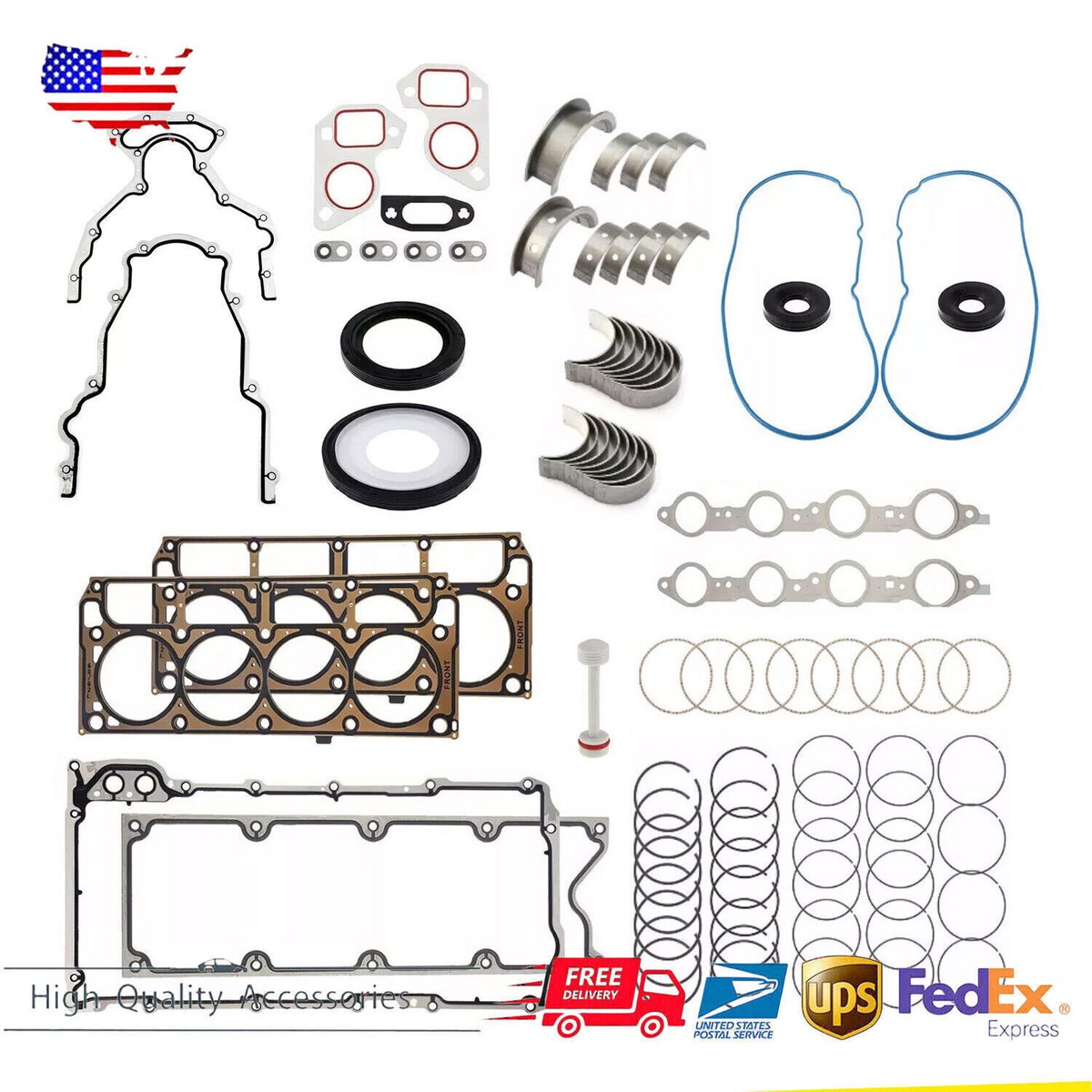 For Chevrolet GMC Gen III 4.8L 5.3L 6.0L Engine Rebuild Re-Ring