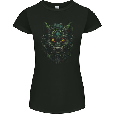 Cyber Wolf Werwolf Lykan Damen Petite Cut Maglietta